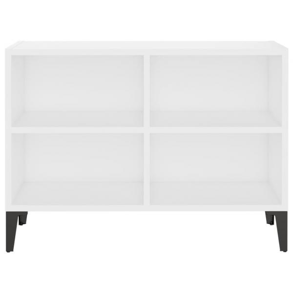 TV-Schrank mit Metallbeinen Weiß 69,5x30x50cm