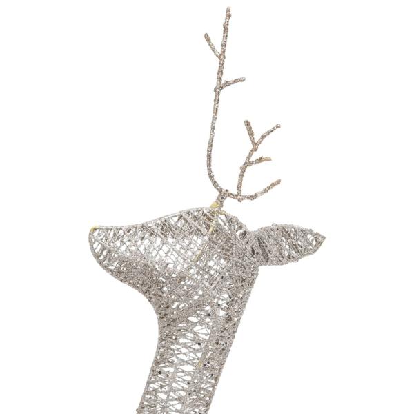ARDEBO.de - Weihnachtsdeko LED Rentiere 270x7x90 cm Golden Warmweiß
