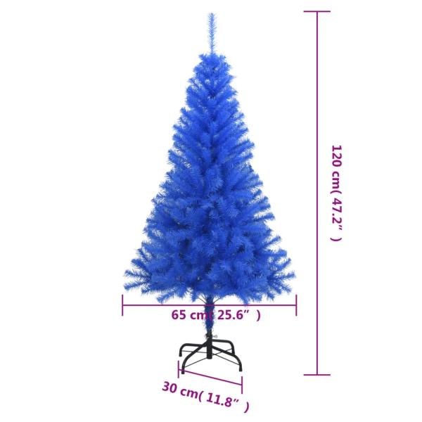ARDEBO.de - Künstlicher Weihnachtsbaum mit Ständer Blau 120 cm PVC