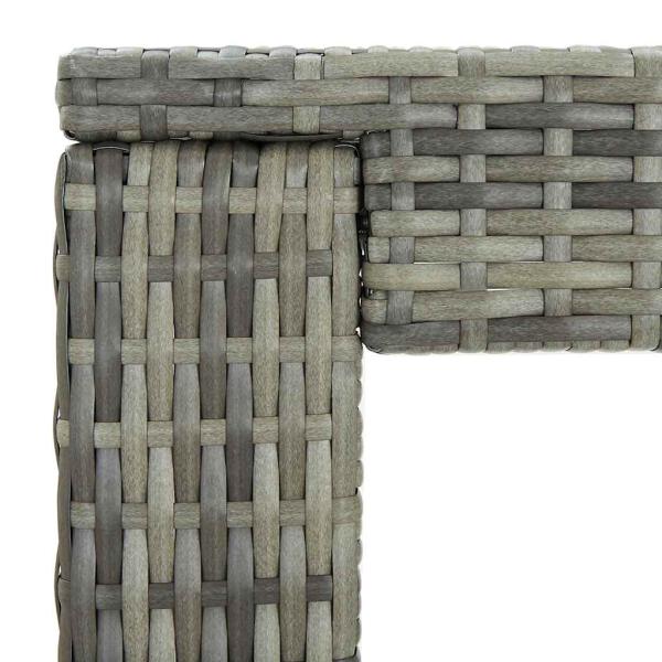 5-tlg. Garten-Bar-Set mit Armlehnen Poly Rattan Grau