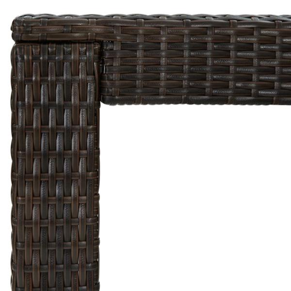 5-tlg. Garten-Bar-Set mit Armlehnen Poly Rattan Braun