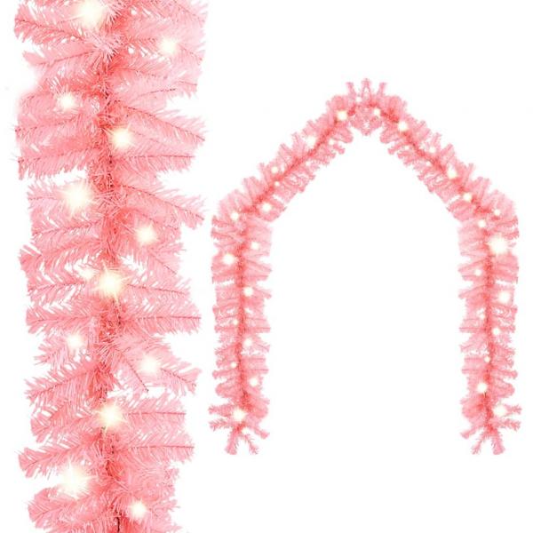 ARDEBO.de - Weihnachtsgirlande mit LED-Lichtern 20 m Rosa