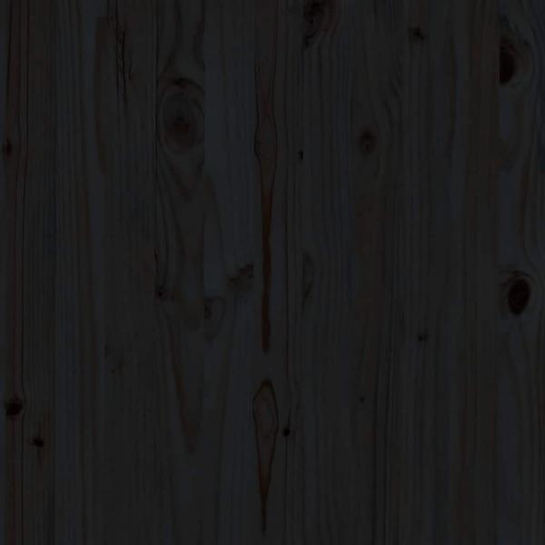 Garten-Mittelsofa Schwarz Massivholz Kiefer