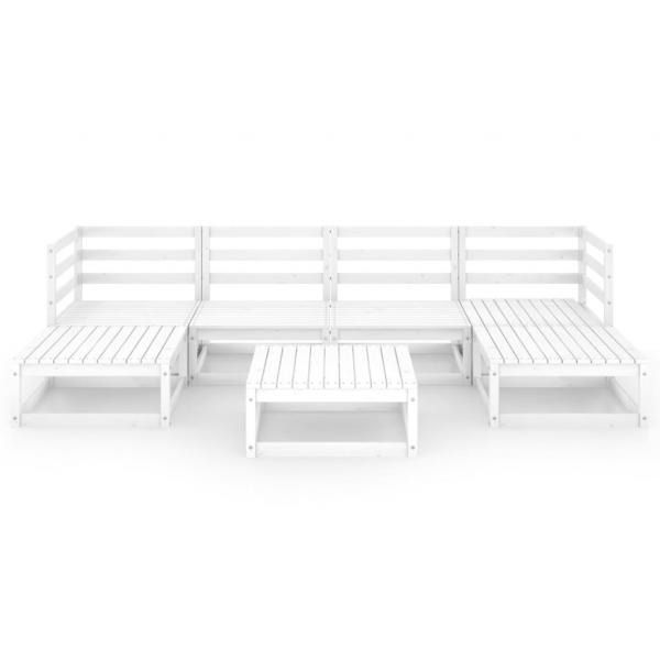 7-tlg. Garten-Lounge-Set Massivholz Kiefer