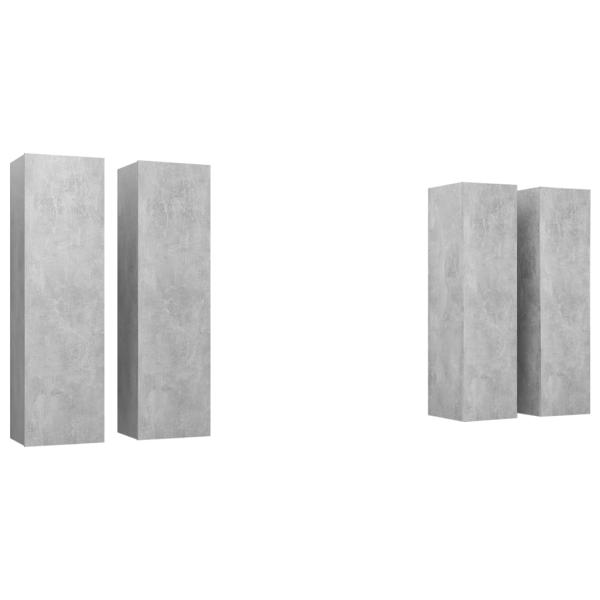 TV-Schränke 4 Stk. Betongrau 30,5x30x110 cm Holzwerkstoff