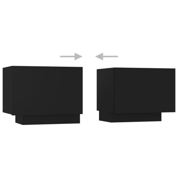 Nachttisch Schwarz 100x35x40 cm Holzwerkstoff