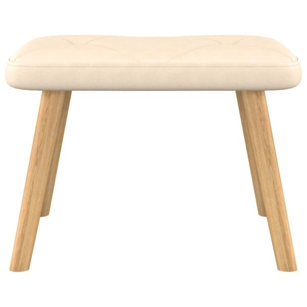Relaxsessel mit Hocker Creme Stoff