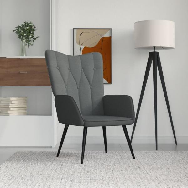 ARDEBO.de - Relaxsessel Dunkelgrau Stoff 