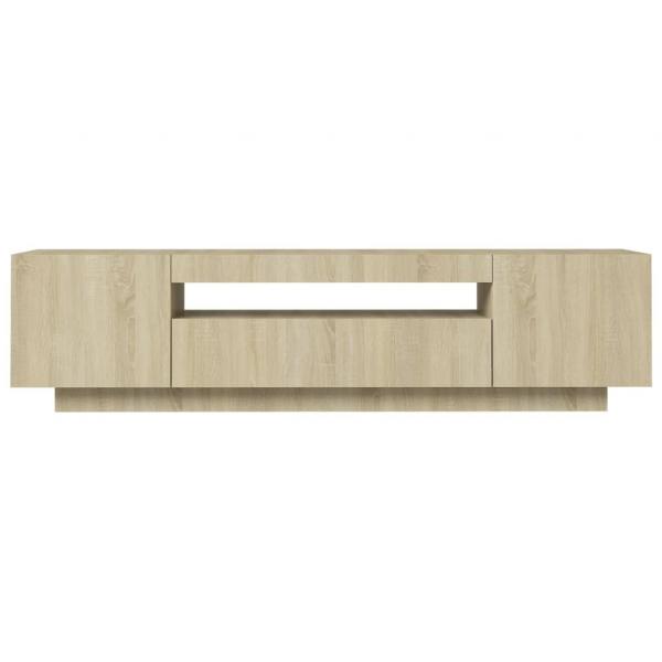 TV-Schrank mit LED-Leuchten Sonoma-Eiche 160x35x40 cm