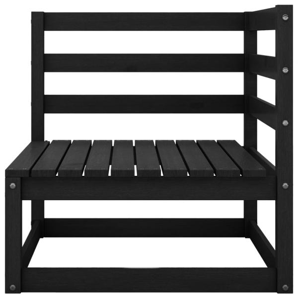 Garten-Ecksofas 2 Stk. Schwarz Kiefer Massivholz