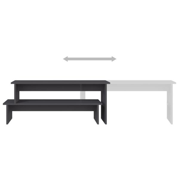 ARDEBO.de - TV-Schrank Grau 180x30x43 cm Holzwerkstoff