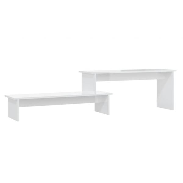ARDEBO.de - TV-Schrank Hochglanz-Weiß 180x30x43 cm Holzwerkstoff