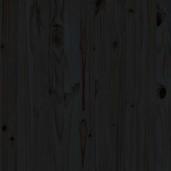 Gartenhocker 70x70x30 cm Schwarz Massivholz Kiefer