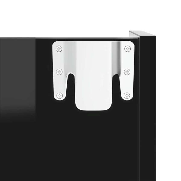 Wand-Schuhschrank Hochglanz-Schwarz 80x18x60 cm Holzwerkstoff