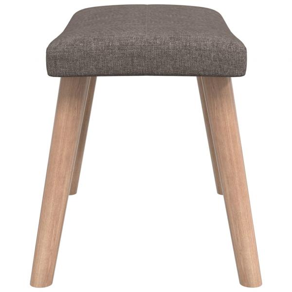 Relaxsessel mit Hocker Taupe Stoff