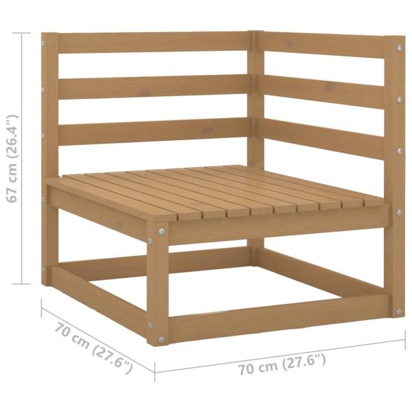 ARDEBO.de - Gartensofa 2-Sitzer mit Kissen Honigbraun Massivholz Kiefer