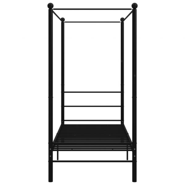 Himmelbett Schwarz Metall 90x200 cm
