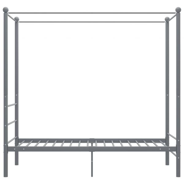 Himmelbett Grau Metall 90x200 cm