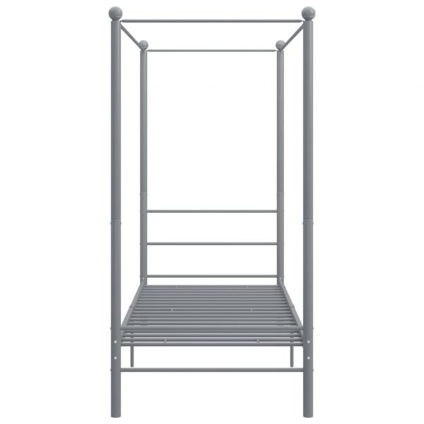 Himmelbett Grau Metall 90x200 cm