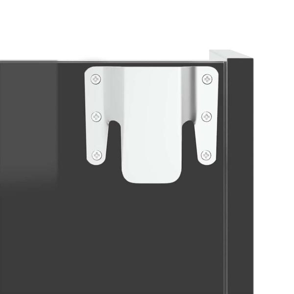 Wand-Schuhschrank Hochglanz-Grau 60x18x60 cm Holzwerkstoff