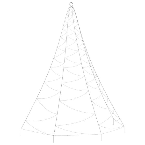 ARDEBO.de - Weihnachtsbaum an der Wand mit Metallhaken 260 LED Warmweiß 3 m