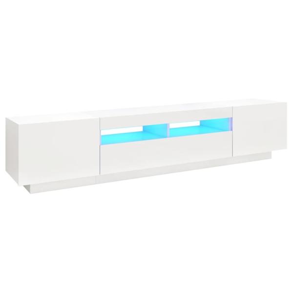 TV-Schrank mit LED-Leuchten Weiß 200x35x40 cm
