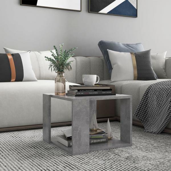 ARDEBO.de - Couchtisch Betongrau 40x40x30 cm Holzwerkstoff