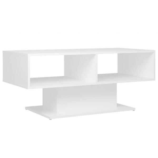 ARDEBO.de - Couchtisch Weiß 103,5x50x44,5 cm Holzwerkstoff