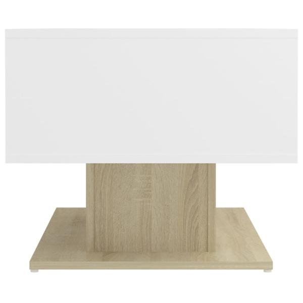 Couchtisch Weiß und Sonoma-Eiche 103,5x50x44,5 cm Holzwerkstoff