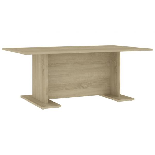 ARDEBO.de - Couchtisch Weiß und Sonoma-Eiche 103,5x60x40 cm Holzwerkstoff