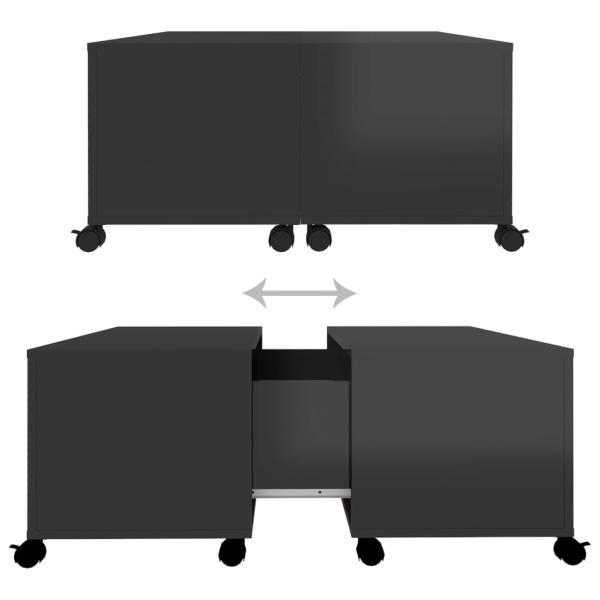 Couchtisch Hochglanz-Schwarz 75x75x38 cm Holzwerkstoff
