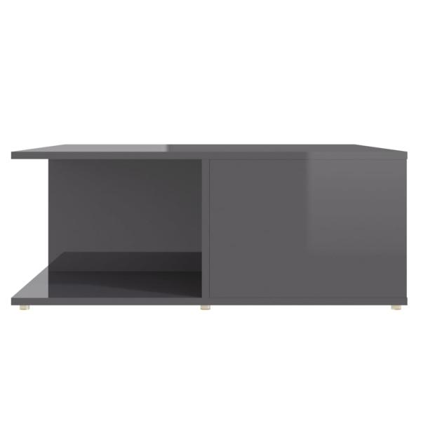 ARDEBO.de - Couchtisch Hochglanz-Grau 80x80x31 cm Holzwerkstoff