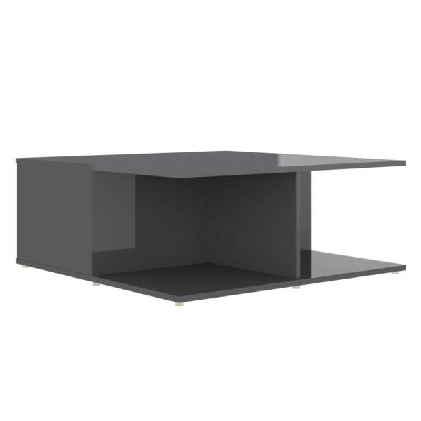 Couchtisch Hochglanz-Grau 80x80x31 cm Holzwerkstoff