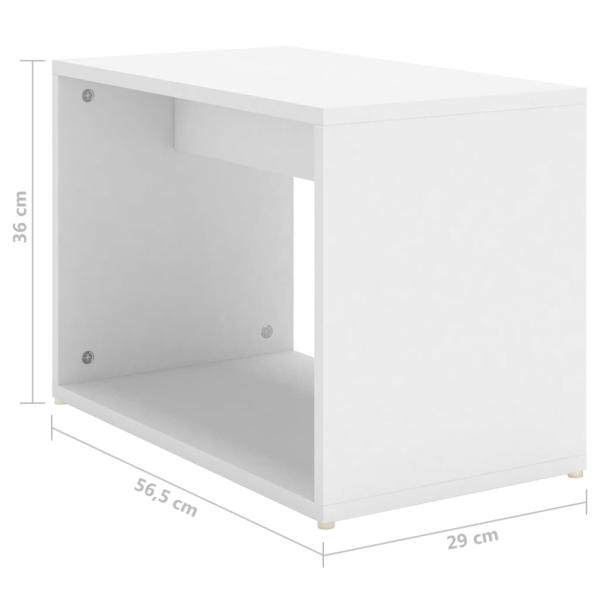 ARDEBO.de - 3-tlg. Satztisch-Set Weiß 60x60x38 cm Holzwerkstoff