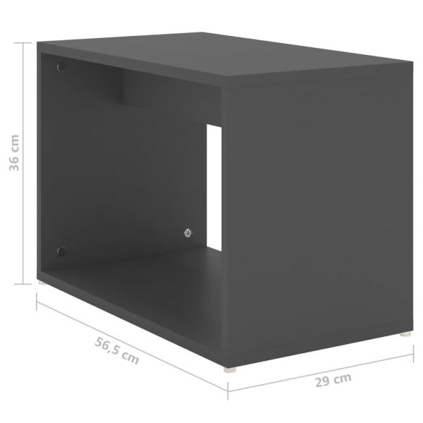 3-tlg. Satztisch-Set Grau 60x60x38 cm Holzwerkstoff