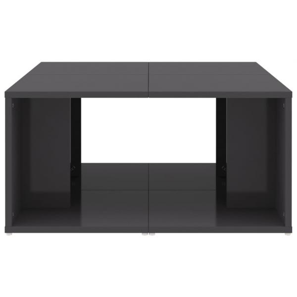 Couchtische 4 Stk. Hochglanz-Grau 33x33x33 cm Holzwerkstoff