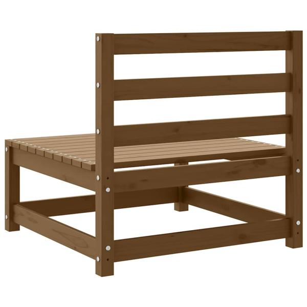 Garten-Mittelsofas 2 Stk. Honigbraun Massivholz Kiefer