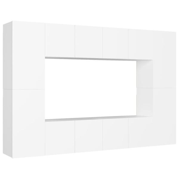 8-tlg. TV-Schrank-Set Weiß Holzwerkstoff