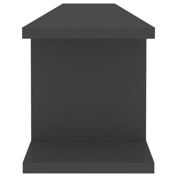 Wandregale 2 Stk. Grau 105x18x20 cm Holzwerkstoff