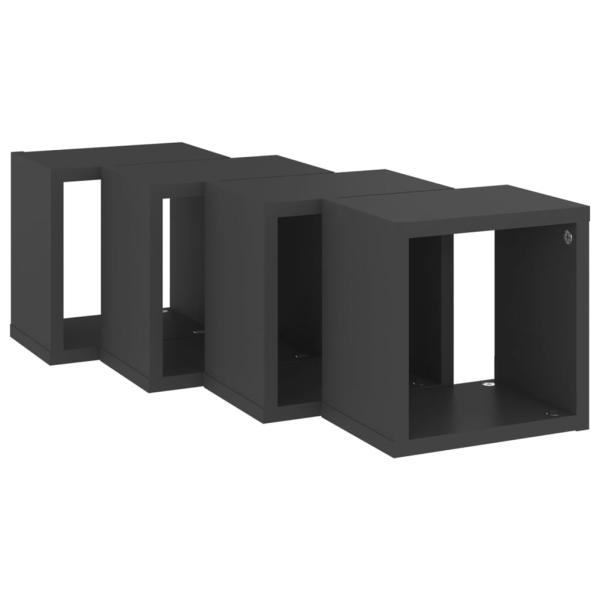 ARDEBO.de - Würfelregale 4 Stk. Grau 22x15x22 cm