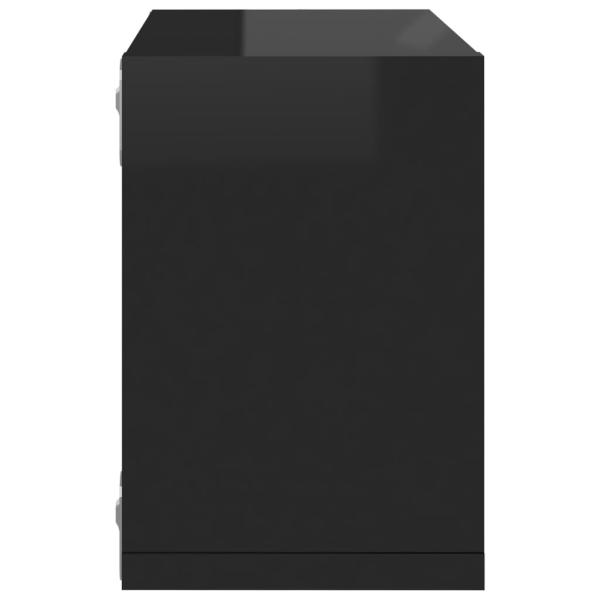 ARDEBO.de - Würfelregale 6 Stk. Hochglanz-Schwarz 22x15x22 cm