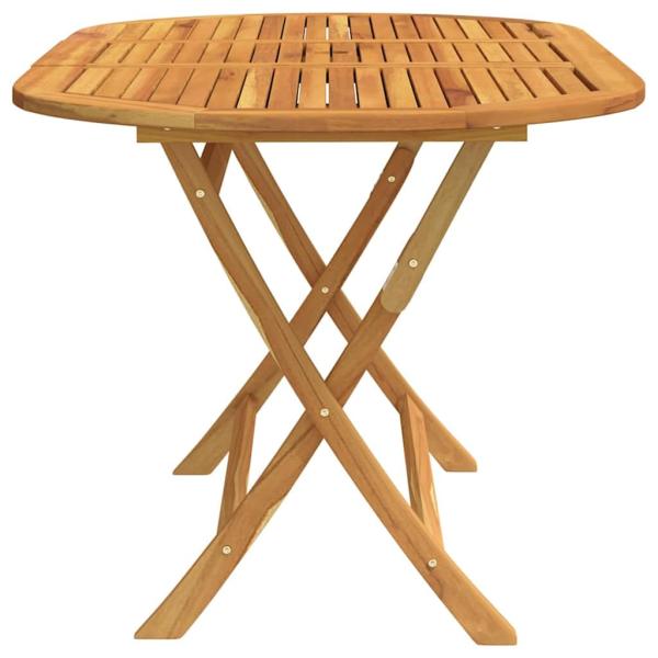 Klappbarer Gartentisch 160x85x75 cm Massivholz Eukalyptus