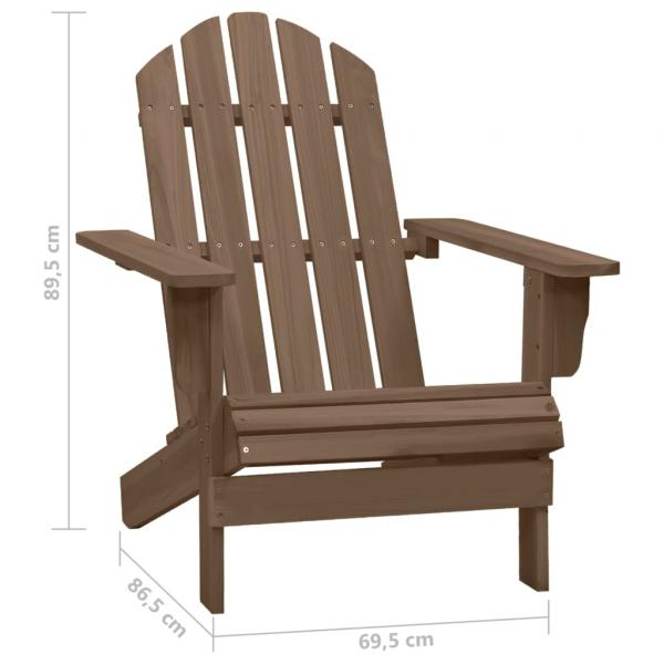 Adirondack-Gartenstuhl mit Tisch Massivholz Tanne Braun