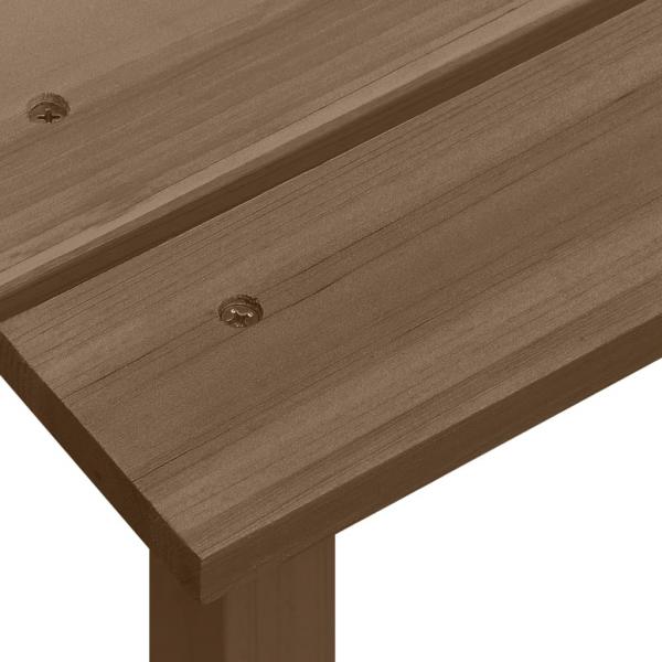 Adirondack-Gartenstuhl mit Tisch Massivholz Tanne Braun