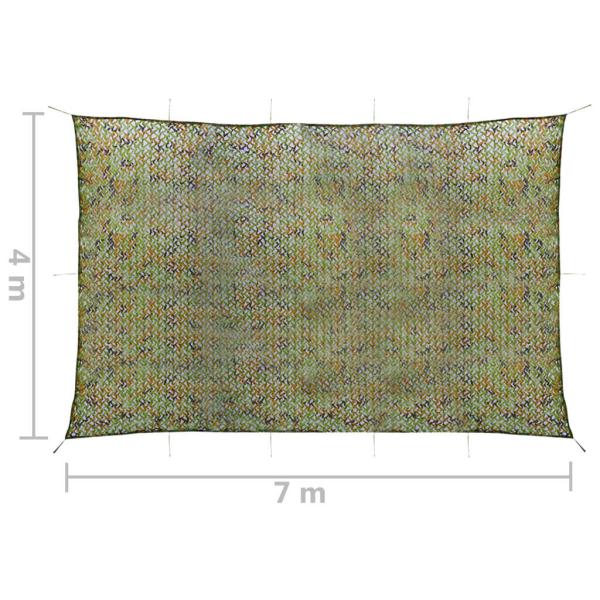 Tarnnetz mit Aufbewahrungstasche 4x7 m Grün