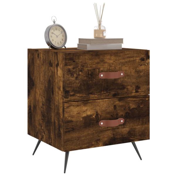 ARDEBO.de - Nachttisch Räuchereiche 40x35x47,5 cm Holzwerkstoff