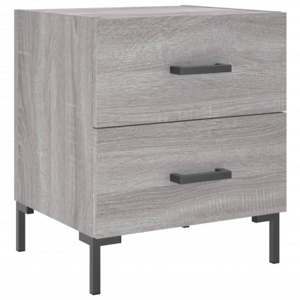 ARDEBO.de - Nachttisch Grau Sonoma 40x35x47,5 cm Holzwerkstoff