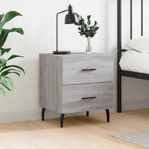 ARDEBO.de - Nachttisch Grau Sonoma 40x35x47,5 cm Holzwerkstoff