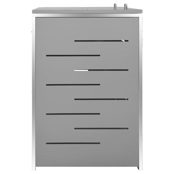 Mülltonnenbox für 2 Tonnen 138x77,5x115,5 cm Edelstahl