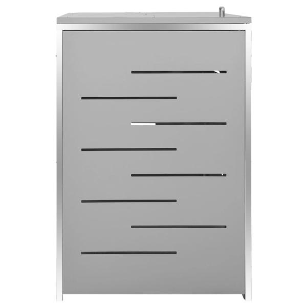 Mülltonnenbox für 3 Tonnen 207x77,5x115 cm Edelstahl